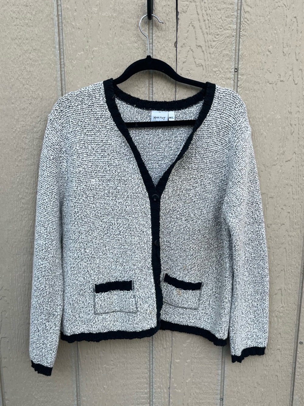 Habitat Clothes to Live In Knit Gray Cardigan Size M/L